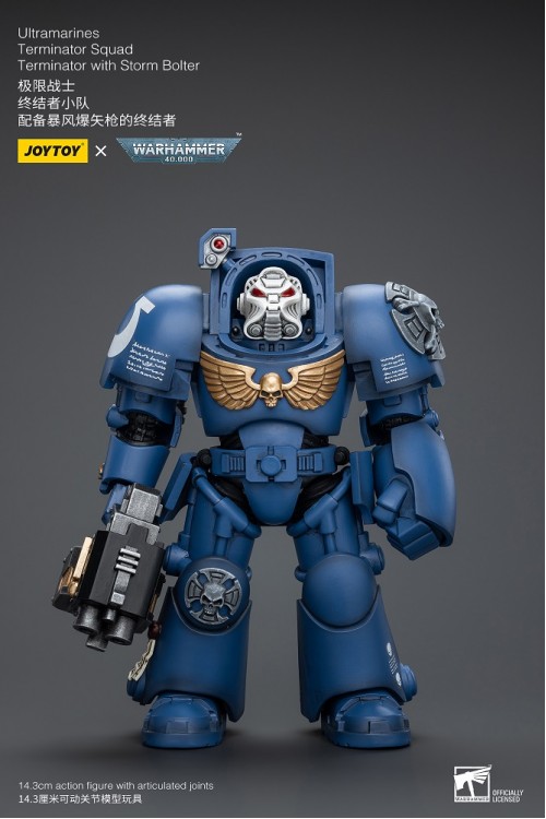 Ultramarines Terminator Squad Terminator with Storm Bolter- Warhammer 40K Action Figure By JOYTOY